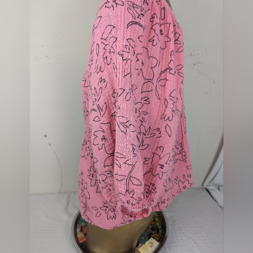 Michael Stars Patsy Linework Flora Square Neck Pu… - image 2